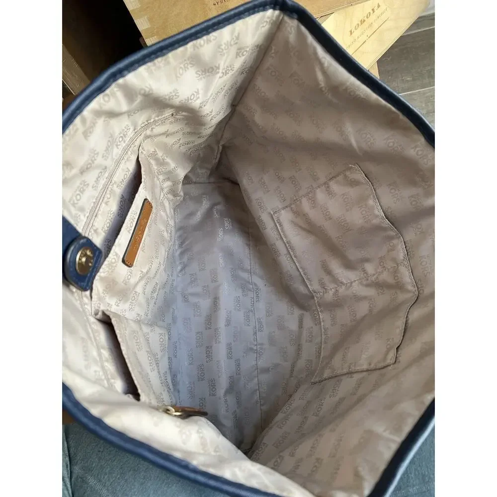 $298 MICHAEL KORS Shoulder Purse Bag Large Jet Travel Tote Stripe Classic Design - Picture 13 of 16